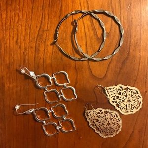 Lot of 3 pairs earrings